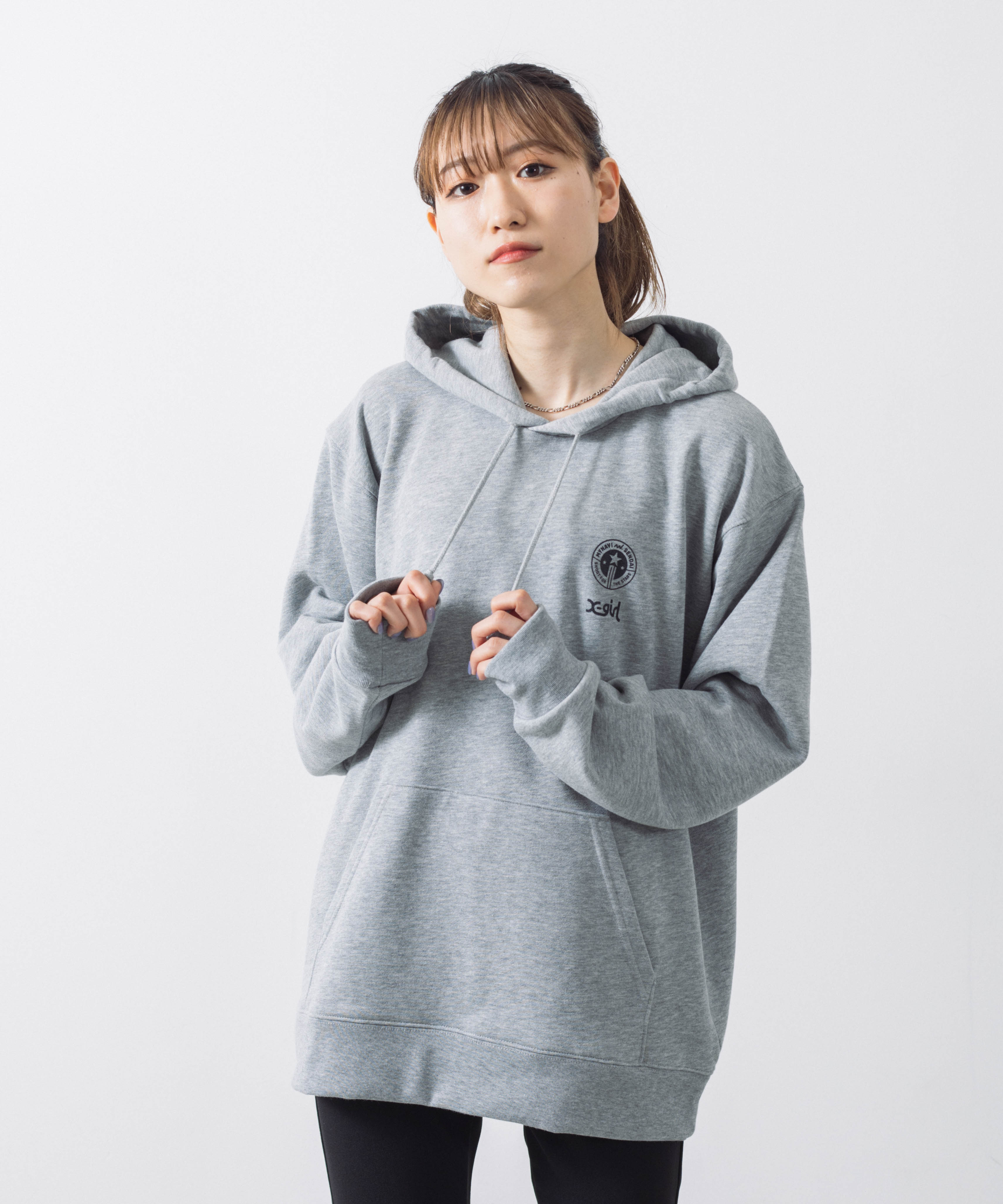 XGIRL マイナビ仙台レディース　グレー Sサイズ アパレル :: X-girl×WEリーグ×マイナビ仙台コラボ パーカー