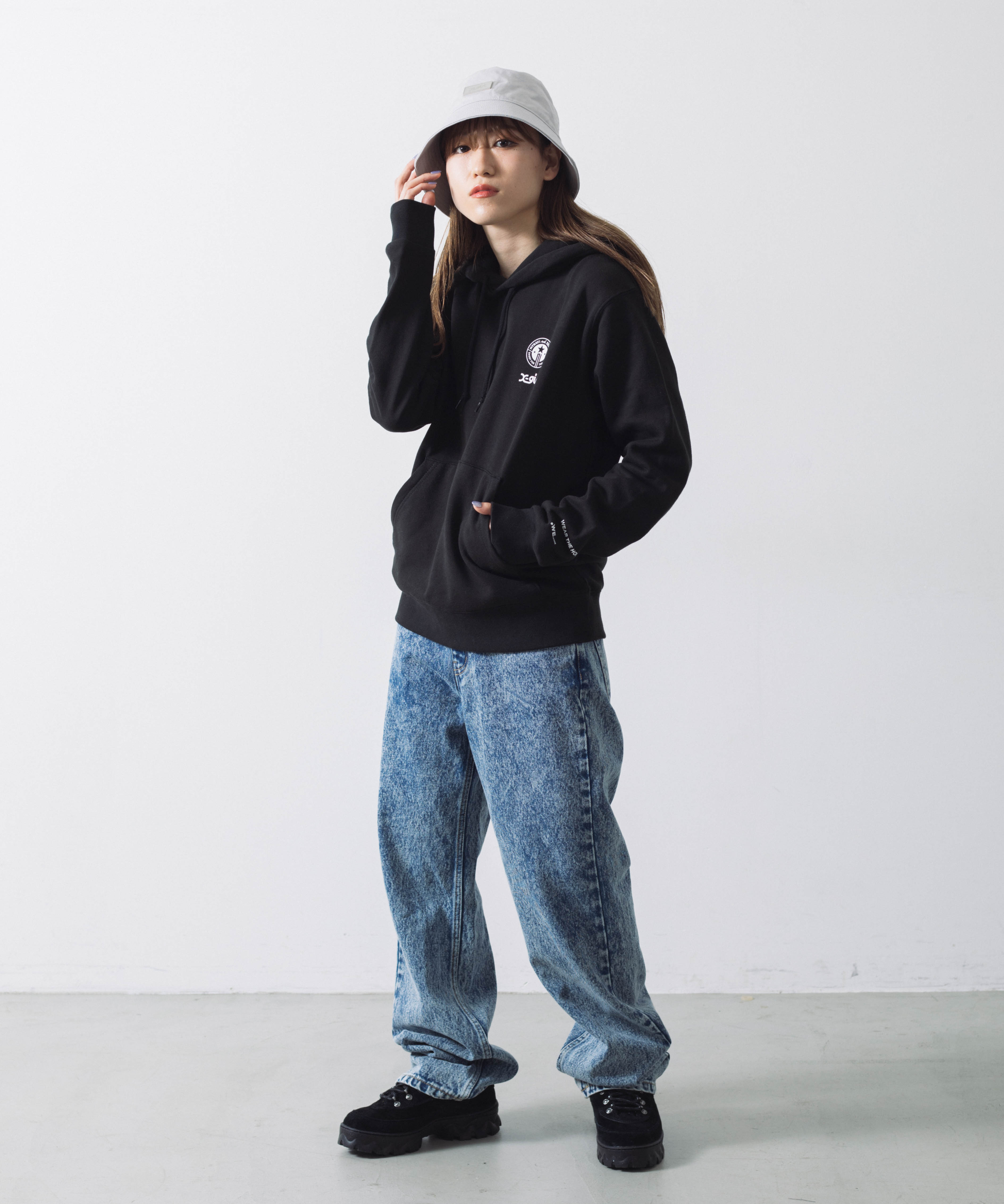 XGIRL マイナビ仙台レディース　グレー Sサイズ 8_パーカー_グレー_モデル着用-